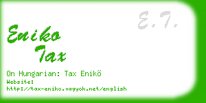 eniko tax business card
